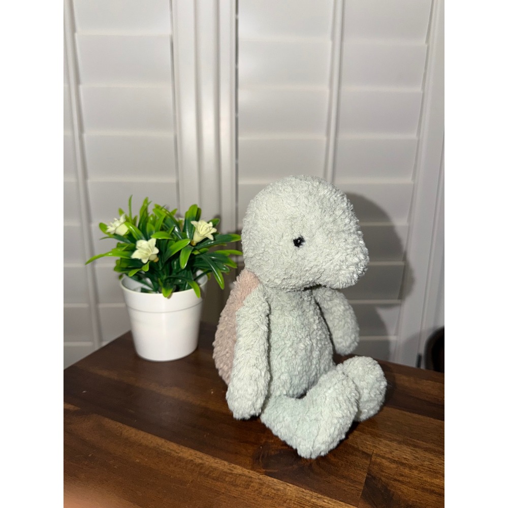 Jellycat Bashful Turtle Plush Sage Green Beige Shell Retired Stuffed Animal 7"